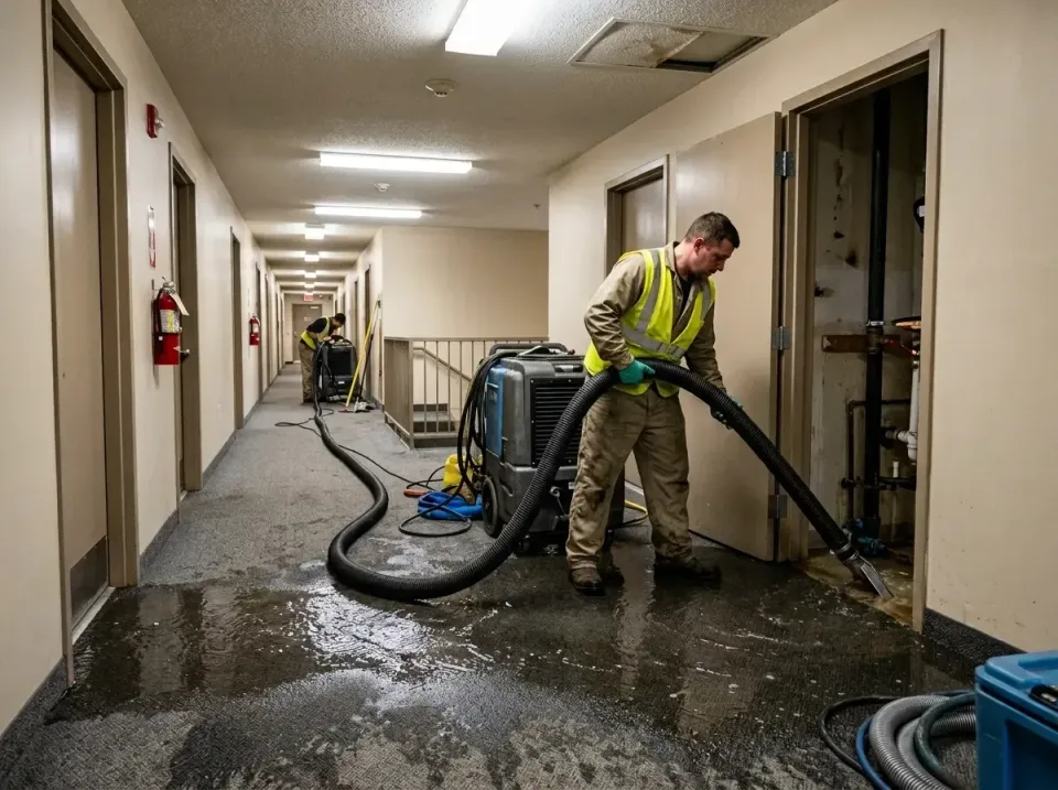 multi-unit-apartment-hallway-f-005 — frequently asked questions, Emergency Burst Pipe Water Extraction & Removal in Byron, MN